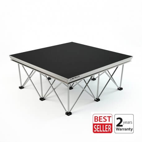 ALUSTAGE SCA-05 Panther Deck in black anodized finish, 1x1 meter stage platform.