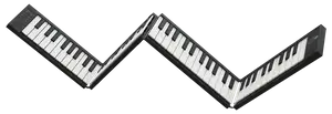 BLACKSTAR Carry-On FP88-BK Portable 88-Key Folding Piano in black, featuring USB MIDI connectivity, built-in speakers, and a sustain pedal.
