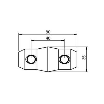 ALUSTAGE M.SZ02.01 Conical Connector designed for ALHD3 and AL3 trusses, shown in a close-up view.