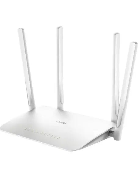Cudy WR1300 Dual Band WiFi 5 Mesh Router with 1200Mbps speed and 5dBi antennas.