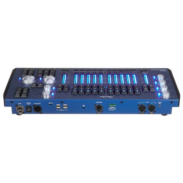 Chamsys MagicQ Compact Connect USB control surface for PC and Mac, showcasing its design and features.