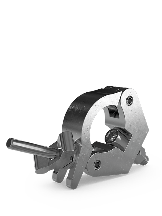 Chauvet DJ CTC-50HCN Heavy-Duty Narrow Half Coupler Clamp designed for 2 inch truss with a maximum load capacity of 750kg.