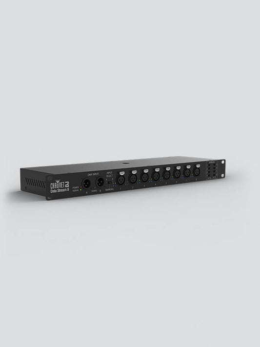 Chauvet DJ Data Stream 8, an 8-way DMX512 optical splitter, showcasing its right side view.