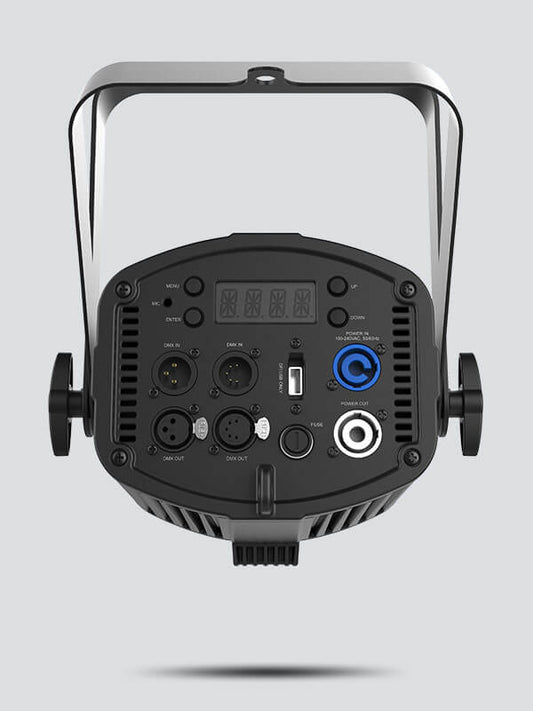 Chauvet DJ EVE P-160RGBW LED wash light showcasing robust RGBW colors and designed for silent operation.