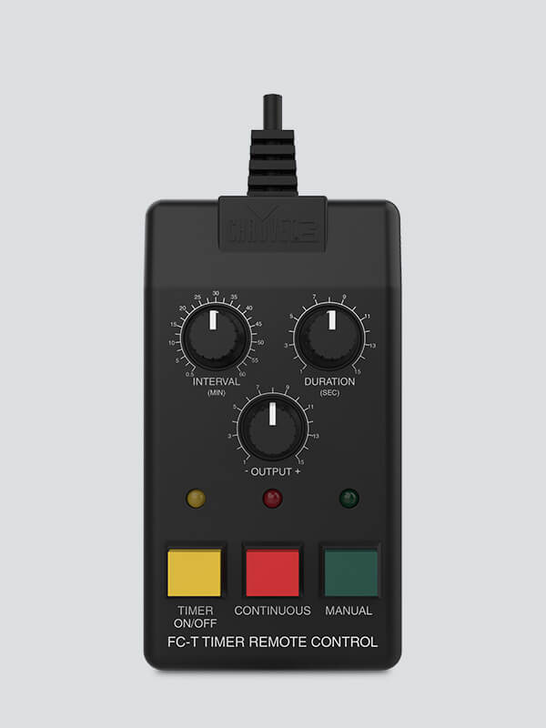 Chauvet DJ FC-T Wired Timer Remote designed for Hurricane 1600 and Haze 4D, featuring a user-friendly interface.
