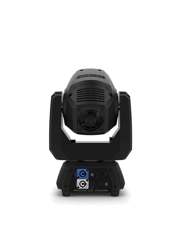Chauvet DJ Intimidator Spot 260X, a 75W LED moving head spot featuring a rotating gobo and color wheel, shown from the back.