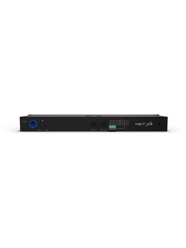 Chauvet DJ NET-X II Ethernet-to-DMX Node, a versatile rack-mountable device for lighting control.