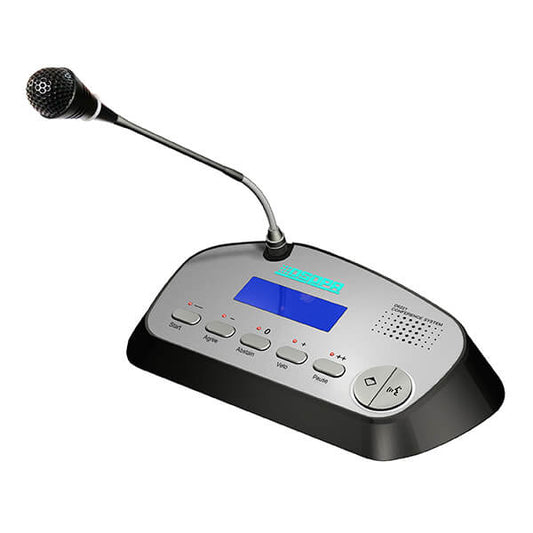 DSPPA D-6221 Chairman's Conference Unit featuring voting, speech, and priority functions.