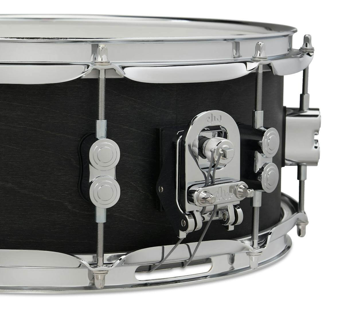PDP 5.5x14 inch Black Wax Maple Snare Drum with Chrome Hardware