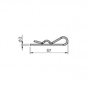 ALUSTAGE M.ZAWL D=2 Truss Safety Clip for securing stage setups.