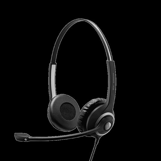 EPOS/Sennheiser IMPACT SC 260 USB MS II Binaural Office Headset in black with a 2.9m cable and USB connectivity.