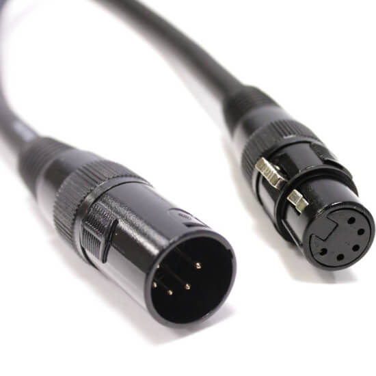 EWI DMX5-5 5-Pin XLR-XLR DMX Cable, 5 meters long, displayed in a thumbnail image.