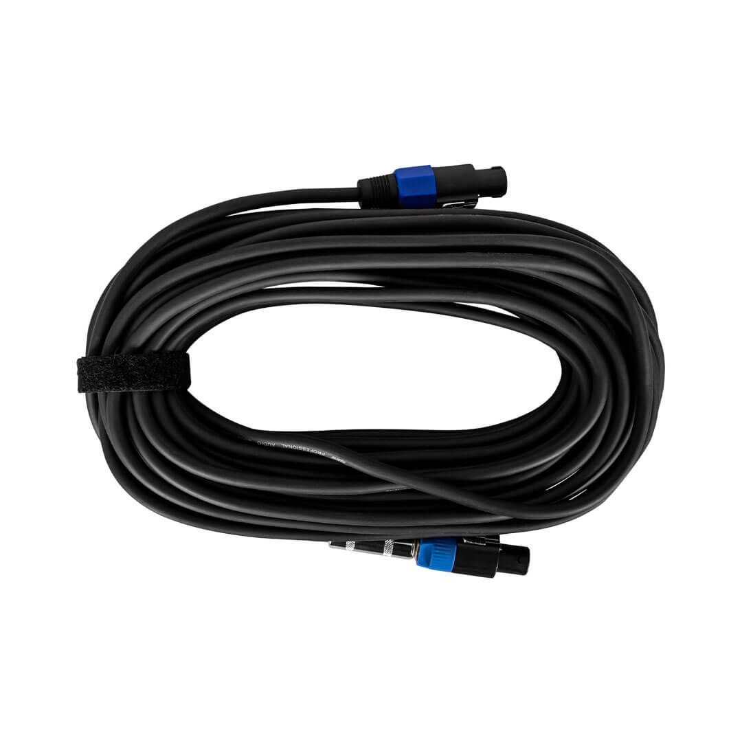 EWI SPS2-20 Speakon to Speakon 2.5mm Speaker Cable in a 20m length, showcasing the connectors and cable design.