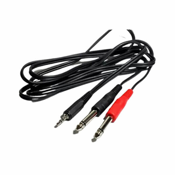 EWI YIN-SPP-3 stereo mini jack to 2 x 1/4 inch mono jack cable, 3 meters long, displayed on a white background.