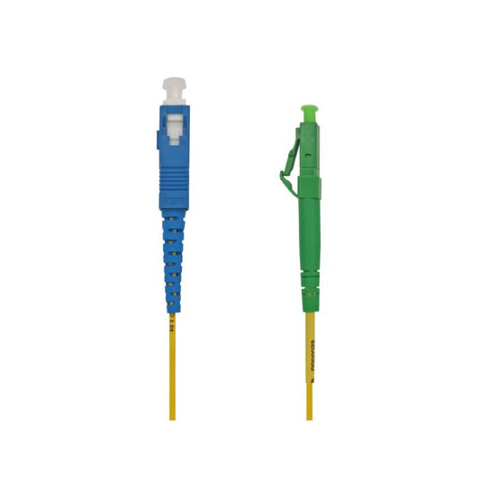 Image of the Scoop Fibre Flylead SC-LC SM 1M UPC-APC, a fiber optic cable connector.