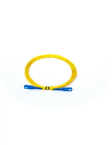 Fibre Patch Lead SC/UPC 5M - Simplex Singlemode, a yellow fiber optic cable designed for high-speed data transmission.
