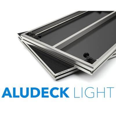 Image of the ALUSTAGE SCA11 1/4 Modular Stage Platform with a diameter of 2000mm, showcasing its design and features.
