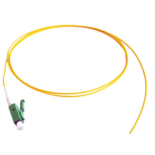 Scoop Fibre LC APC Pigtail 1m Single Mode, showcasing a high-quality optical fiber connector.