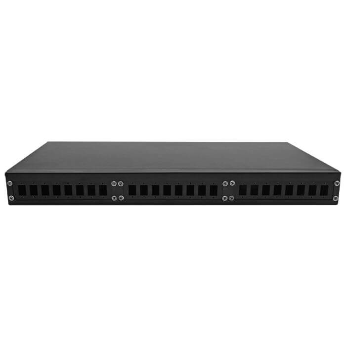 Scoop Fibre 24 Port Blank Patch Panel image showing the front view of the product.