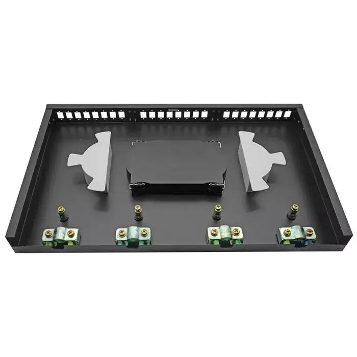 Scoop Fibre 24 Port Blank Patch Panel showcasing its design and features.
