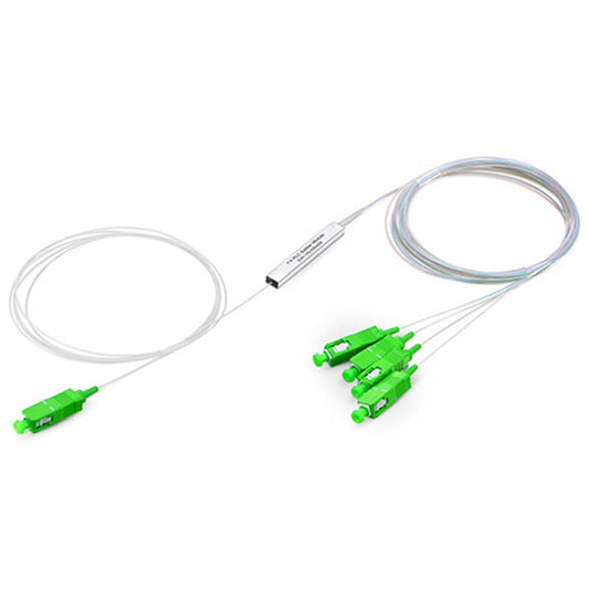 Scoop Fibre Splitter LC APC 1x4 Blockless, a high-performance optical splitter for fiber optic networks.