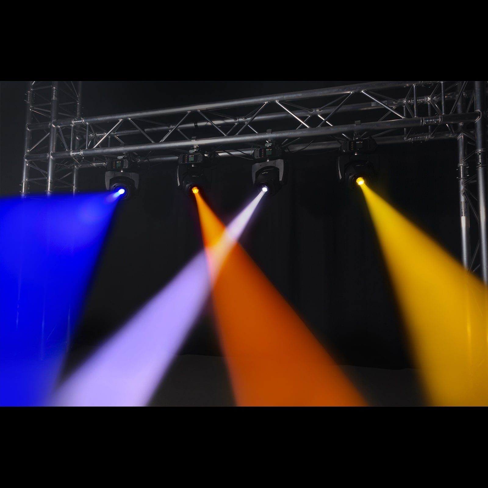 Effects image of the Fuze75S LED Spot Moving Head featuring a 75W white LED with interchangeable gobos and multiple DMX channels 3.