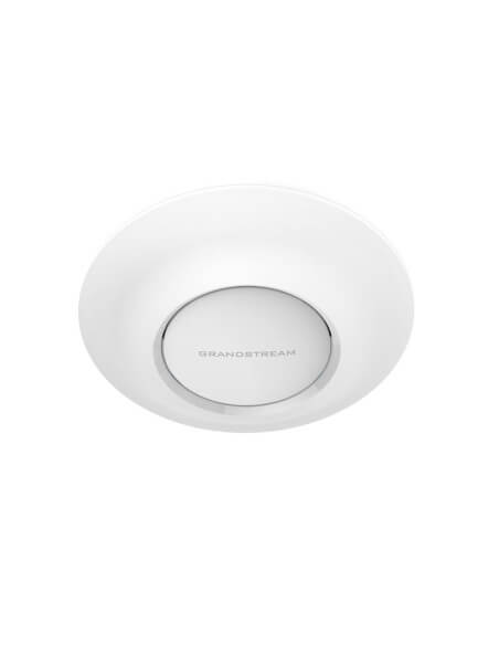 Grandstream GWN7615 WiFi 5 MU-MIMO Access Point mounted on a ceiling, designed for enterprise use.