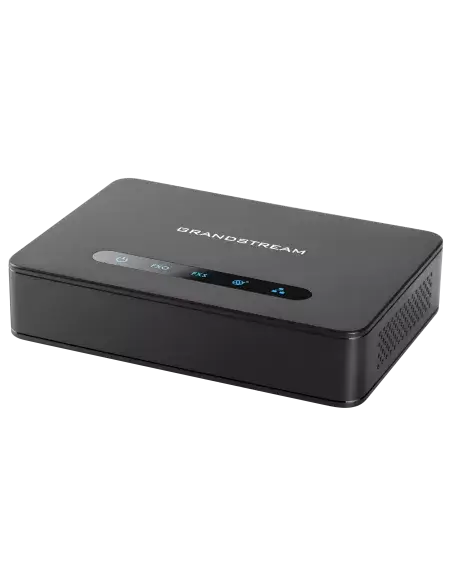Image of the Grandstream HT-813 SIP ATA featuring 1 FXS and 1 FXO port.