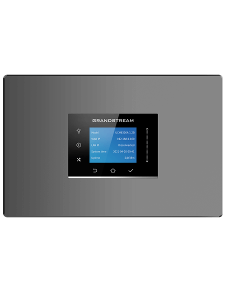 Grandstream UCM6304A VoIP PBX with 4 FXS and 4 FXO ports, no video support.