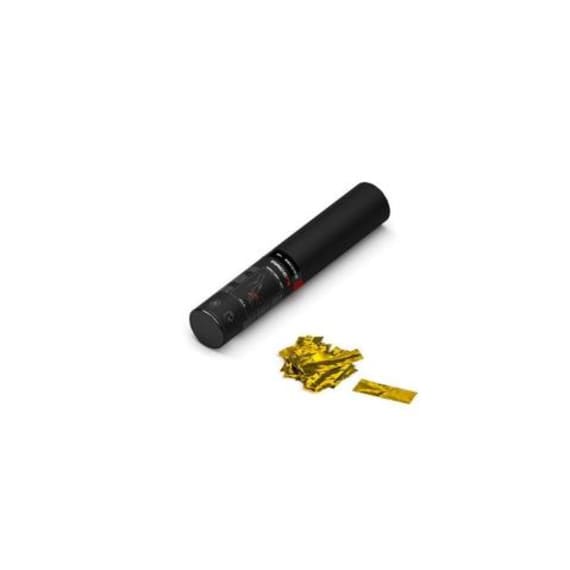 MAGICFX Handheld Confetti Cannon S in gold metallic, 28cm long, designed for festive celebrations.