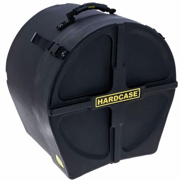 Image of a Hardcase 14x12 inch marching snare drum case designed for high tension and durability.