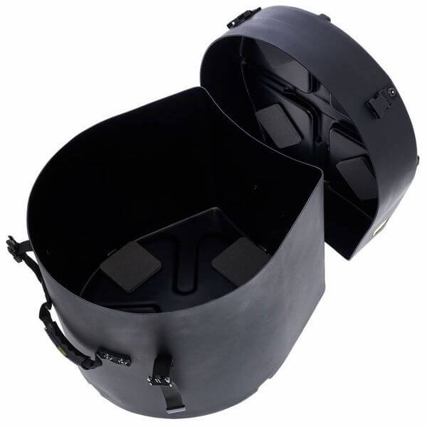 High tension hardcase for a 14x12 inch marching snare drum, designed for protection and durability.