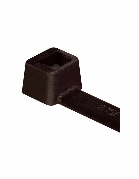 Hellermann Tyton Insulok cable tie in black, measuring 390 x 4.6mm, packaged in a quantity of 100.