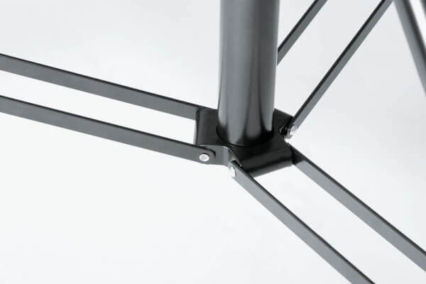 König & Meyer 214/6 Professional Speaker Stand in black, showcasing its adjustable height and durable aluminum construction.