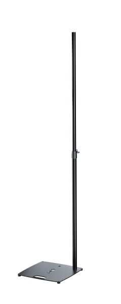 König & Meyer 24653 lighting and speaker stand with adjustable height and black finish.