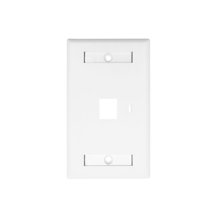 Linkbasic Single Port Faceplate, 115x70mm size, featuring a compact design, suitable for various wiring applications.