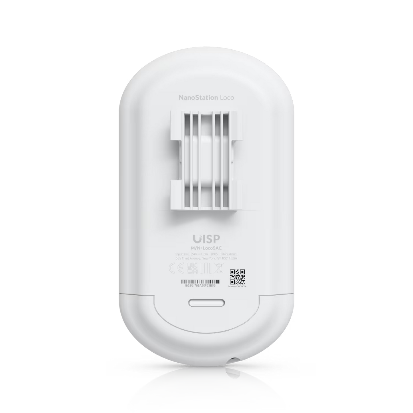 Ubiquiti UISP airMAX Loco AC 5GHz 13dBi Radio installed in an outdoor environment.