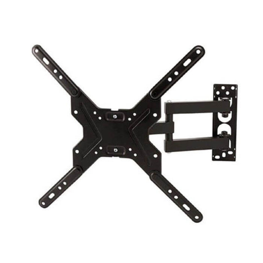 Loctek PSW831A000 Full Motion TV Wall Mount designed for 26 to 55 inch TVs, featuring a black finish, VESA compatibility up to 400x400, and adjustable tilt and swivel options.
