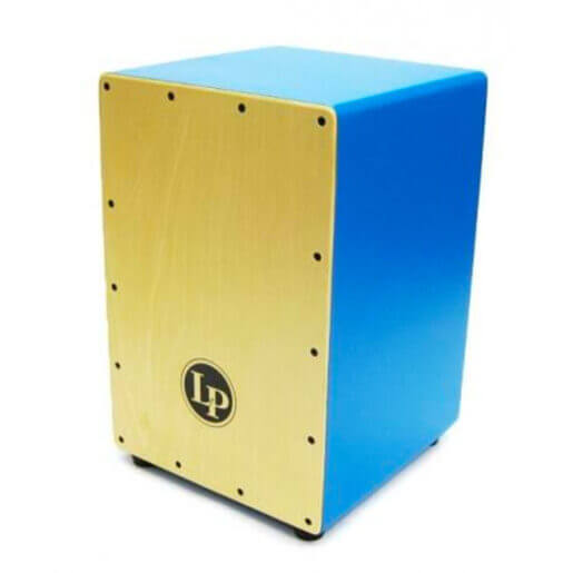 LP Festivo Cajon in blue color, showcasing its design and craftsmanship.