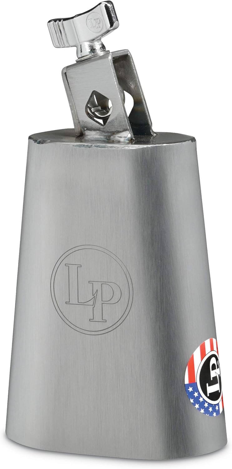 LP Banda 6 inch bell designed for a thunderous boom sound with a piercing attack, showcasing its shiny metallic finish.
