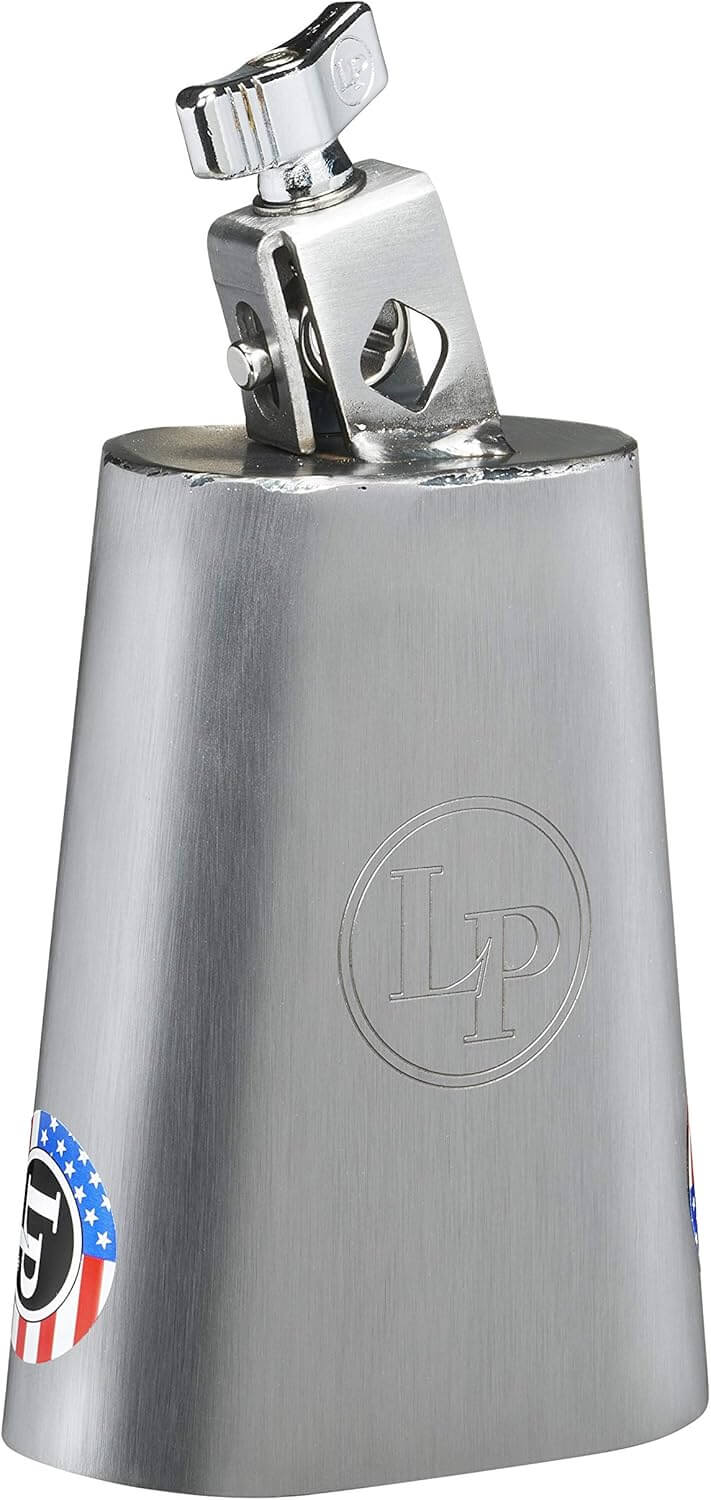 An LP Banda 6-inch bell designed for producing a thunderous boom and piercing attack, showcasing its shiny metallic surface.
