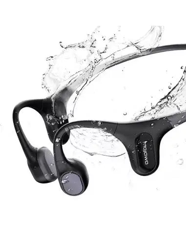 Mojawa Run Plus IP68 waterproof bone conduction headphones suitable for swimming and outdoor activities.