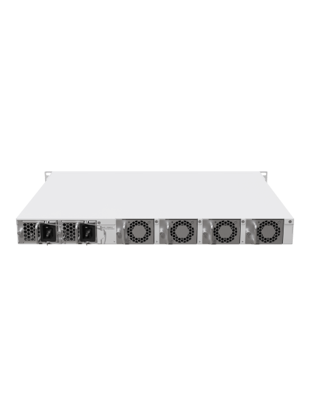 MikroTik CCR2216 Router featuring 2x 100G and 12x 25G ports, showcasing its advanced connectivity options.