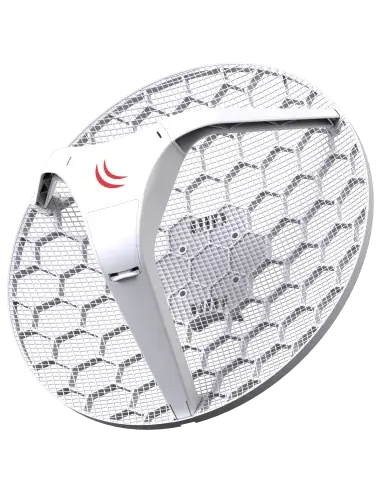 MikroTik LHG 5 - 5GHz Outdoor CPE, 3-Pack, showcasing three outdoor wireless devices designed for long-range connectivity.
