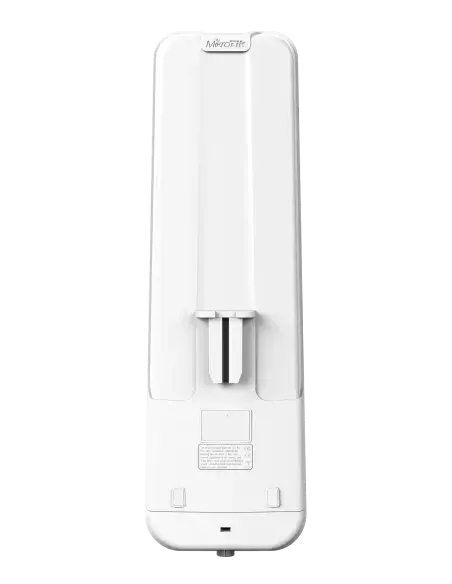 MikroTik OmniTikPG-5HacD 5GHz Outdoor Access Point with 360-degree omni antenna and PoE.