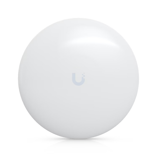 Side view of the Ubiquiti UISP airMAX NanoBeam AC 2GHz 13dBi Radio, emphasizing its compact size.