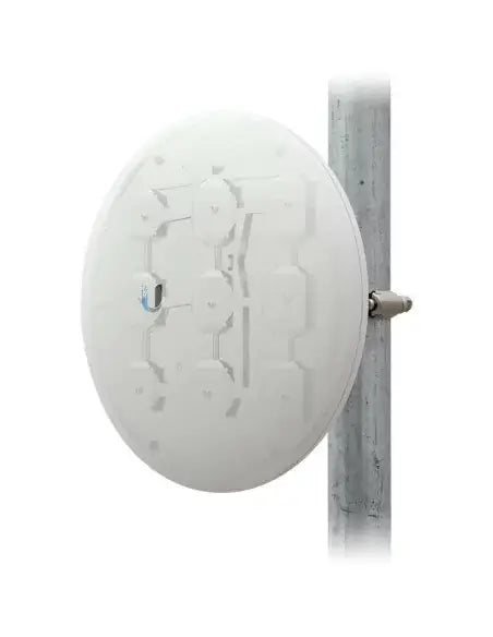 Ubiquiti UISP airMAX NanoBeam AC 5GHz 19dBi Radio with POE Injector in medium view.