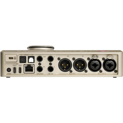 Neumann MT 48 EU Audio Interface with USB-A and USB-C data cables in a softcase