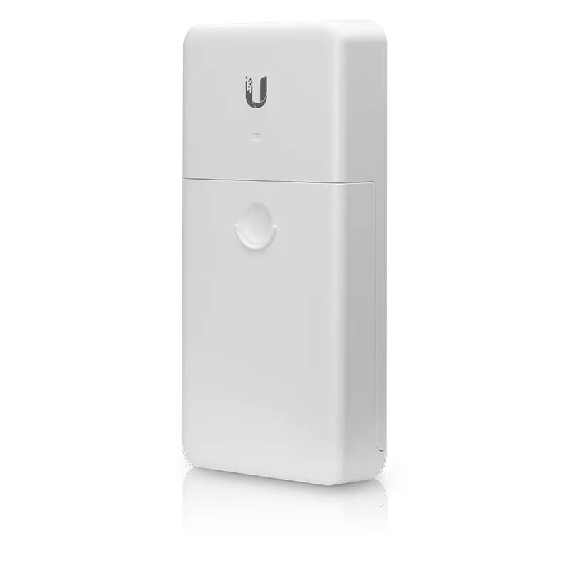 Side view of the Ubiquiti NanoSwitch Outdoor 4 Port Gigabit highlighting its compact design.