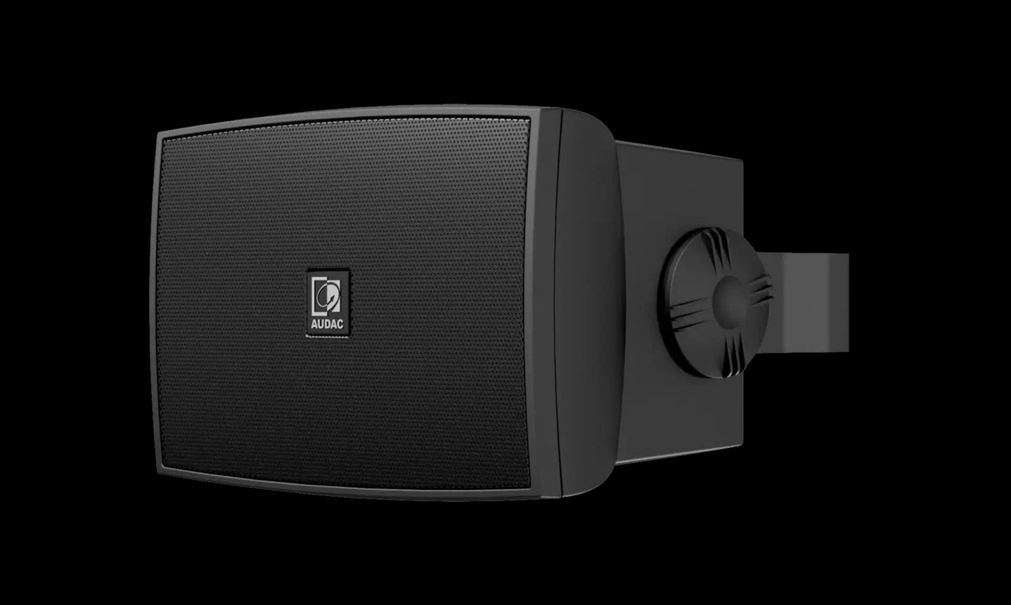 Audac Outdoor universal wall speaker, 3 inch, black version, suitable for outdoor use.